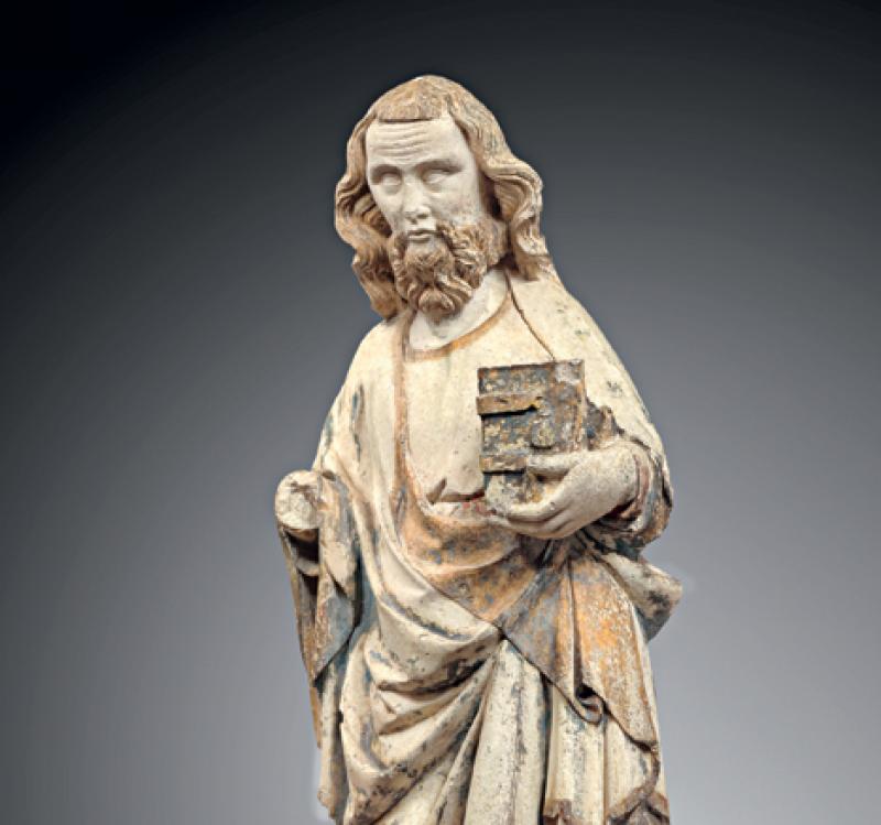 <em>Apôtre tenant un livre</em>, vers 1330-1340.