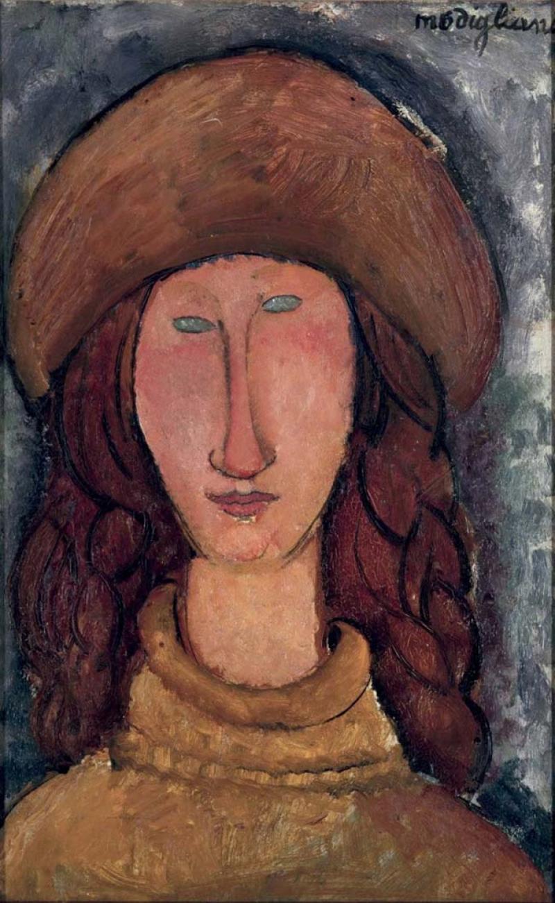 Amedeo Modigliani, Portrait de Jeanne Hébuterne, 1919, 46x29 cm, Musée d'Art Moderne de Troyes