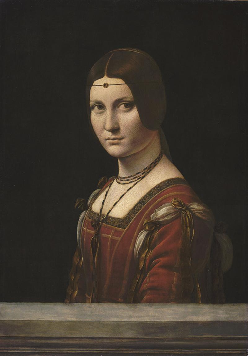 Léonard de Vinci, La Belle Ferronnière, 1495-1497, huile sur panneau, Musée du Louvre, Paris.