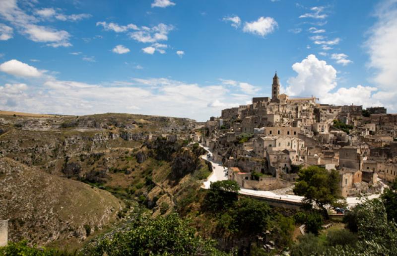 Vue générale de Matera, en Italie, Capitale européenne de la culture en 2019
