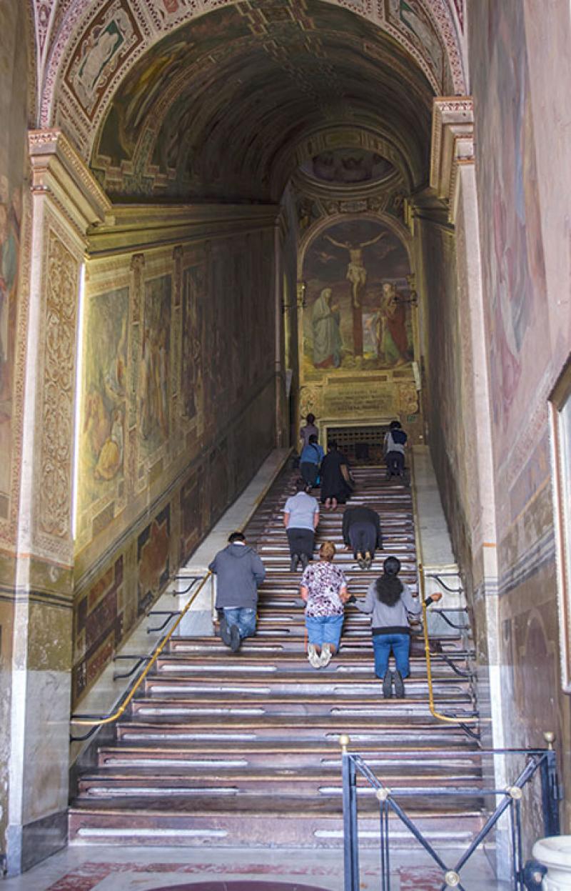 Le Saint Escalier (« Scala Santa ») à Rome - Photo Antoine Taveneaux 