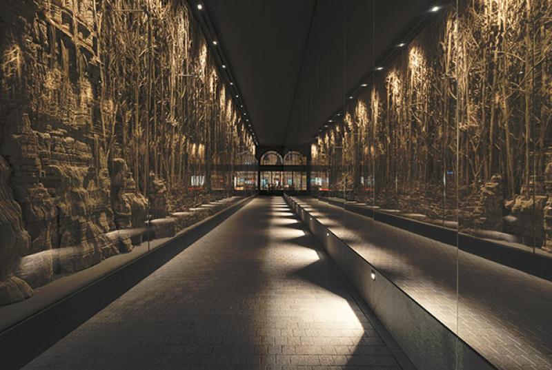 Eva Jospin, La Traversée, oeuvre réalisée pour Emerige à Beaupassage, Paris 7e © Photo Camille Lemonnier.