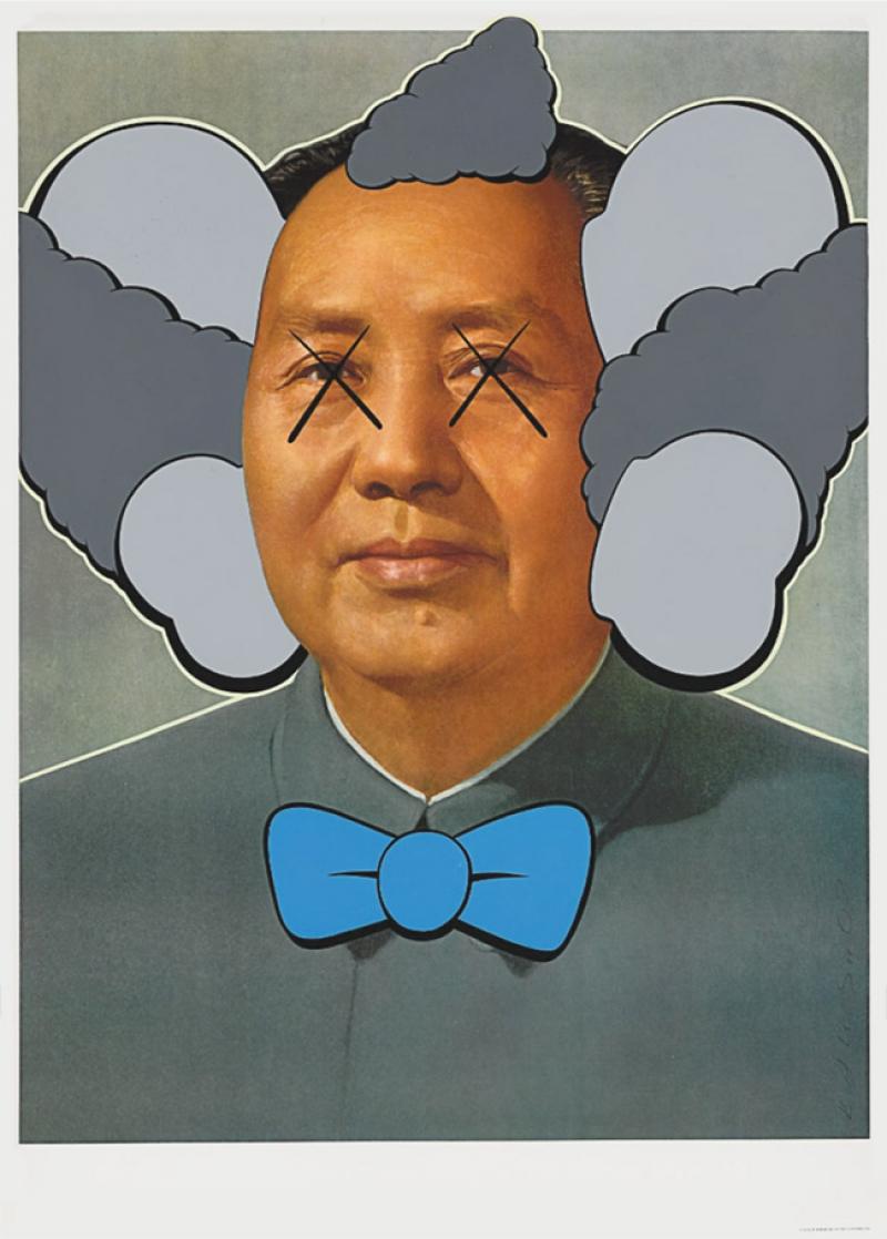 Kaws, Untitled, 2002, 101 x 75 cm, acrylique sur affiche montée sur toile de lin