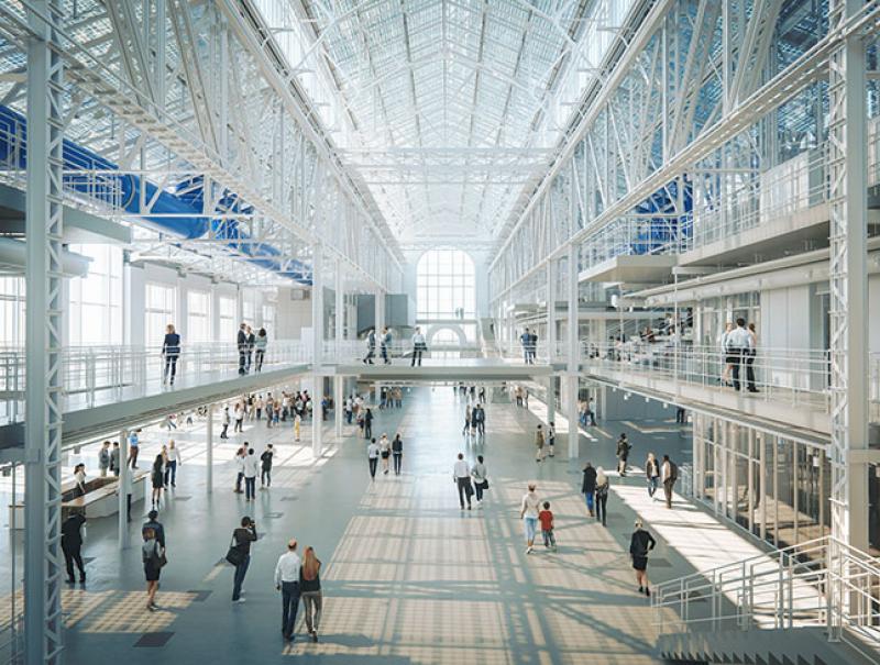 Vue intérieure du Projet du musée GES-2 à Moscou © Renzo Piano Building Workshop