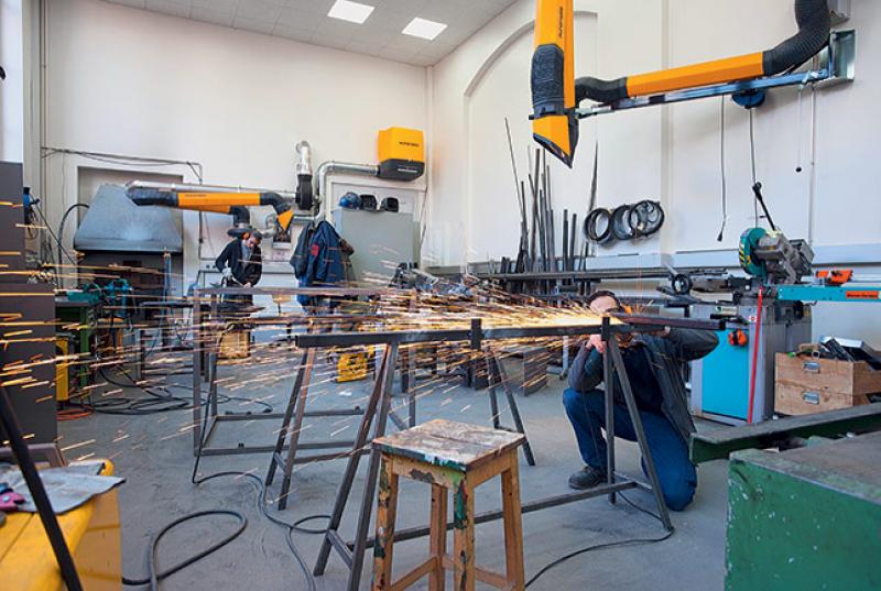 Atelier de métallurgie à l'HEAD Genève. © Photo S.Pointet/HEAD