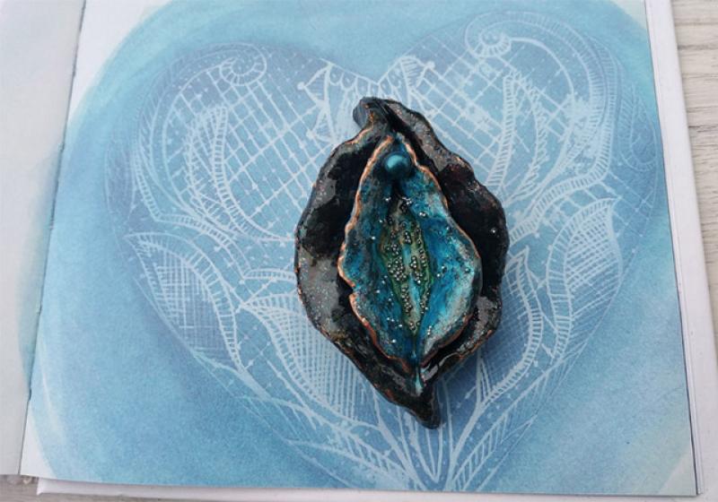 Oeuvre de Loulia Tsvetkova représentant un vagin. © L. Tsvetkova.