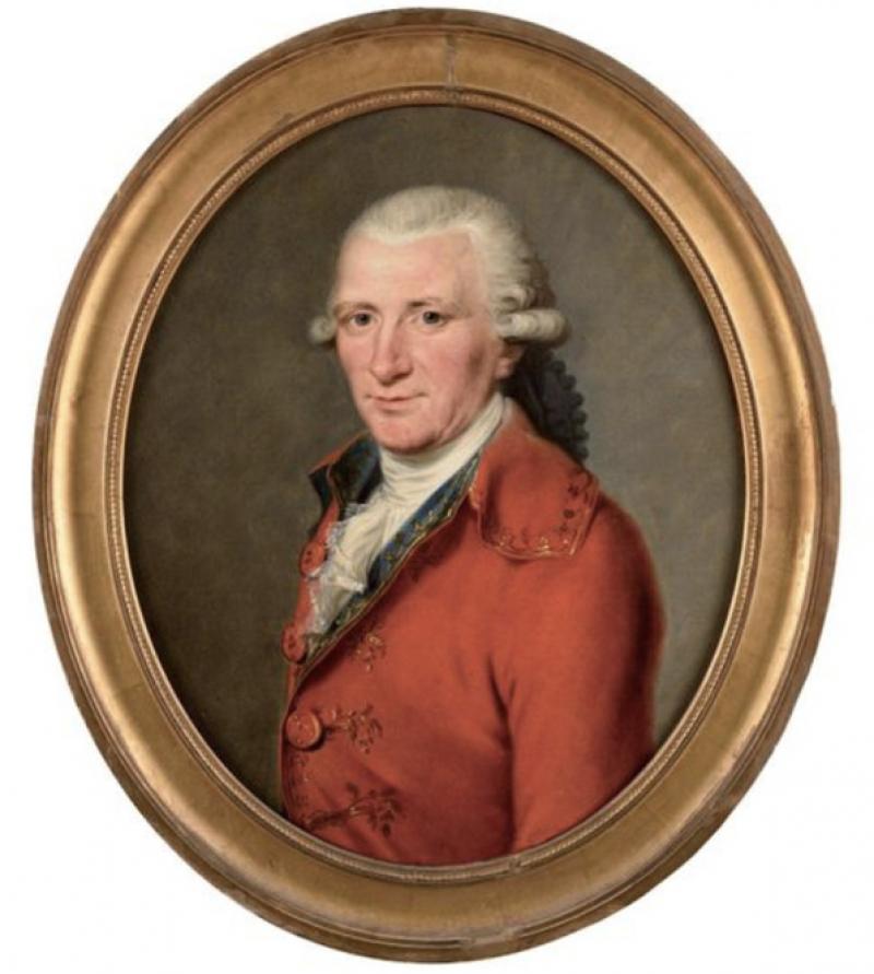 École française de la fin du XVIIIe siècle, Portrait de Michel Louis Melan, huile sur toile, 61 x 50 cm. © Osenat
