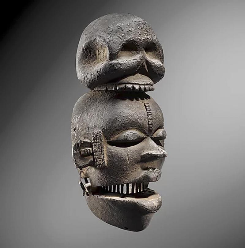 Masque Ogoni, Elu, Nigeria, h. 25 cm, ancienne collection Anne et Jacques Kerchache  © Charles-Wesley Hourdé.