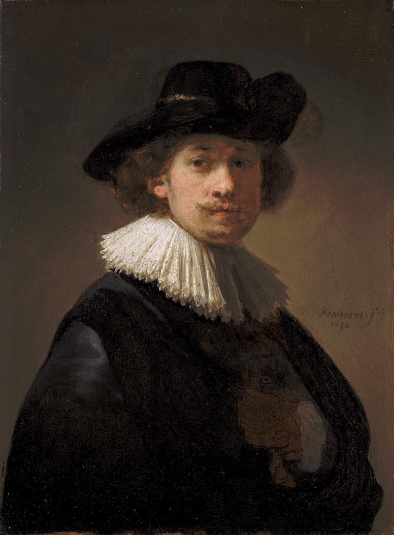 Rembrandt, Autoportrait, 1632, 15 x 20 cm. © Sotheby's
