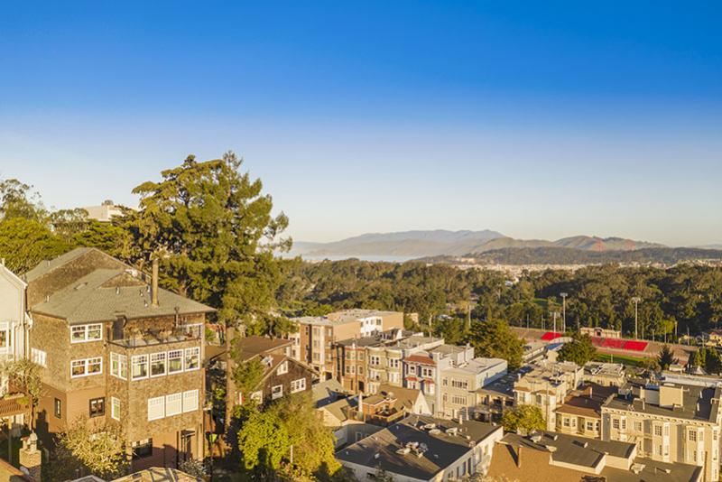 La vue depuis la Villa, sur les hauteurs de San Francisco. © Villa San Francisco