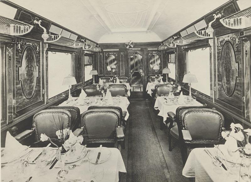 Un des wagons restaurant de l'Orient-Express © Fonds de dotation Orient Express