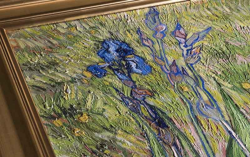 Le scanner laser de la société Arius permet d'obtenir des reproductions d'oeuvres fidèles aux originaux dans le moindre coup de pinceau, comme ici cette version des Iris de Van Gogh conservées à la National Gallery of Canada, Ottawa. © Arius