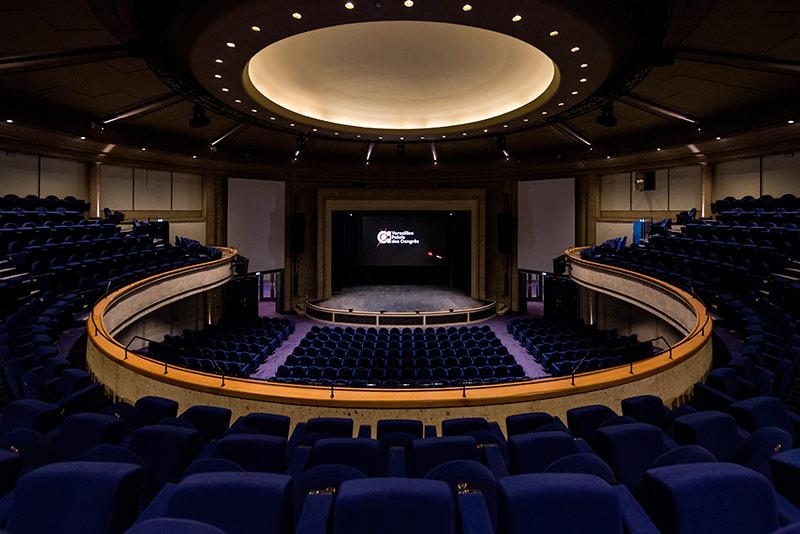 Auditorium Richelieu du Palais des Congrès de Versailles, après les travaux de rénovations. © Ville de Versailles / Pierrick Daul