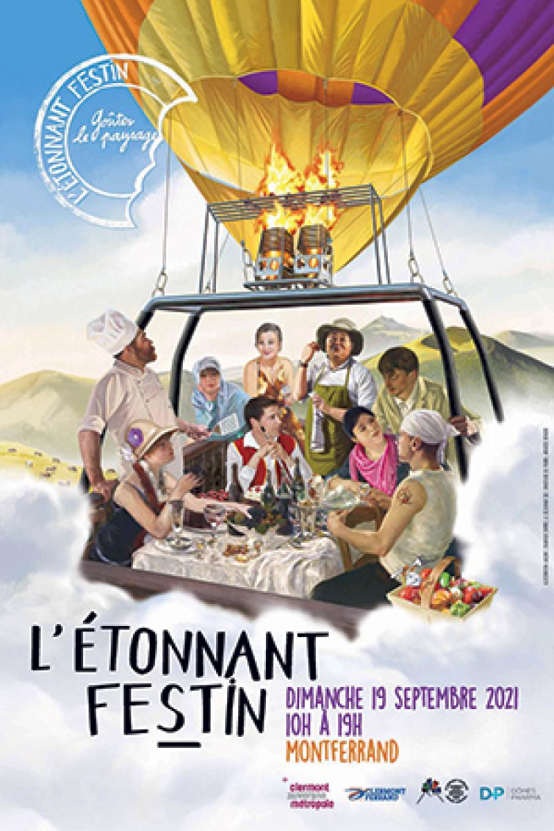 Affiche de « L’étonnant festin » 2021 © Courtesy Clermont-Ferrand Massif central 2028