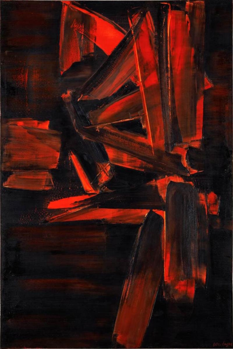 Pierre Soulages, Peinture, 4 août 1961, vendue le 16 novembre 2021 plus de 20 M$ chez Sotheby's à New York