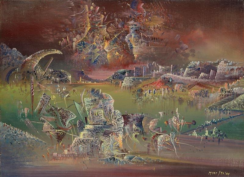 Marc Janson (1930-2022), Lagune, 1981, 24 x 33 cm, huile sur toile, collection particulière Paris - Photo courtesy Benoît Janson