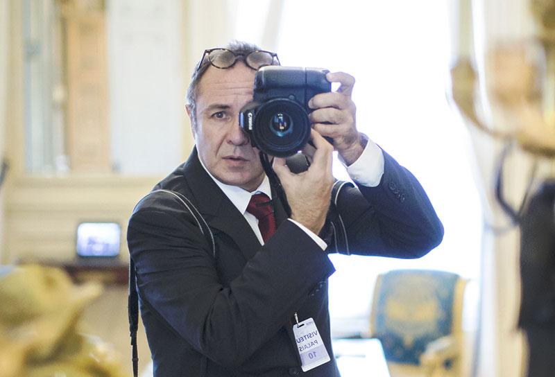 Jean-Claude Coutausse, Autoportrait réalisé au Palais de l'Elysée en janvier 2015. © Jean-Claude Coutausse