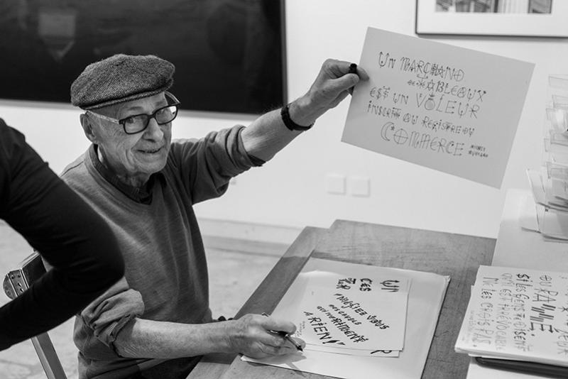 Jacques Villeglé. © Photo Tadzio, Galerie Georges-Philippe & Nathalie Vallois, février 2021