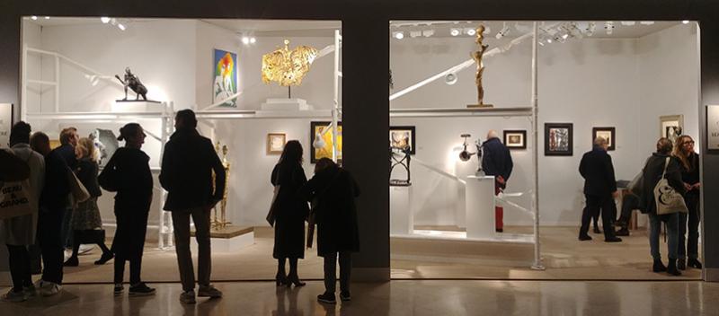 Le stand de la galerie de la Béraudière (Bruxelles), Fine Arts Paris & La Biennale 2022 © Photo Ludovic Sanejouand