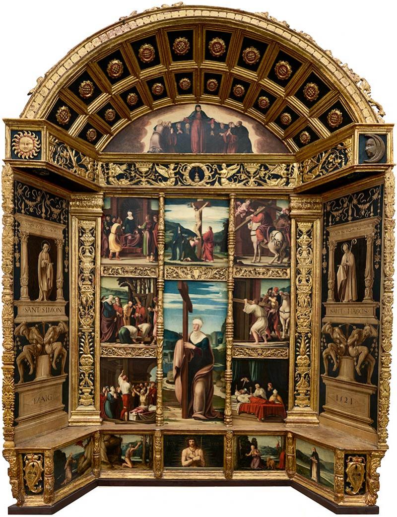 Pedro Fernández et Antoni Norri, Retable de Sainte-Hélène, 1519-1521, huile sur bois, Trésor de la cathédrale Sainte-Marie de Gérone. © Musée du Prado