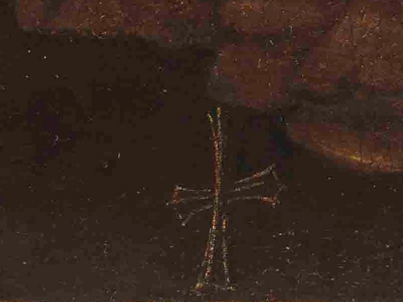 Andrea Mantegna (1431-1506) - La résurrection du Christ (1492-93) : détail de la croix