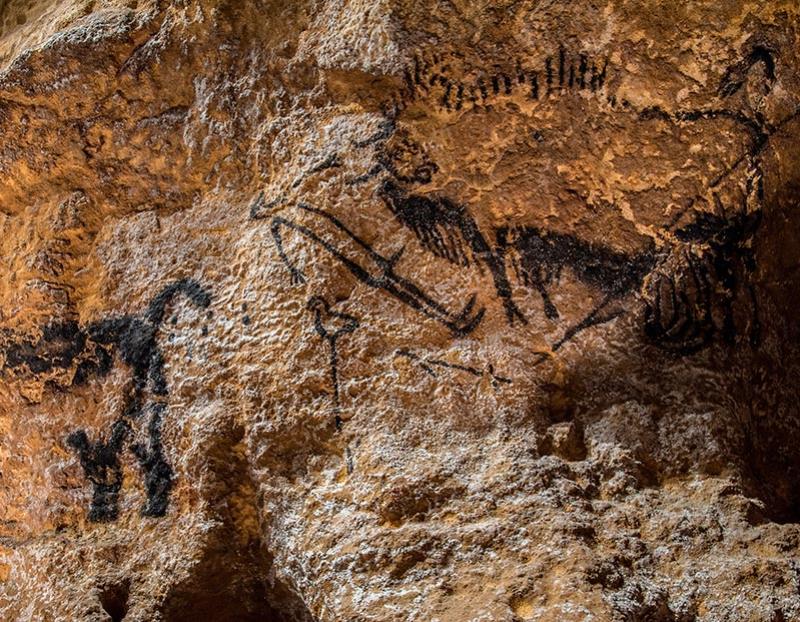 La « Scène du puits » de la grotte de Lascaux. © Dan Courtice, 2017