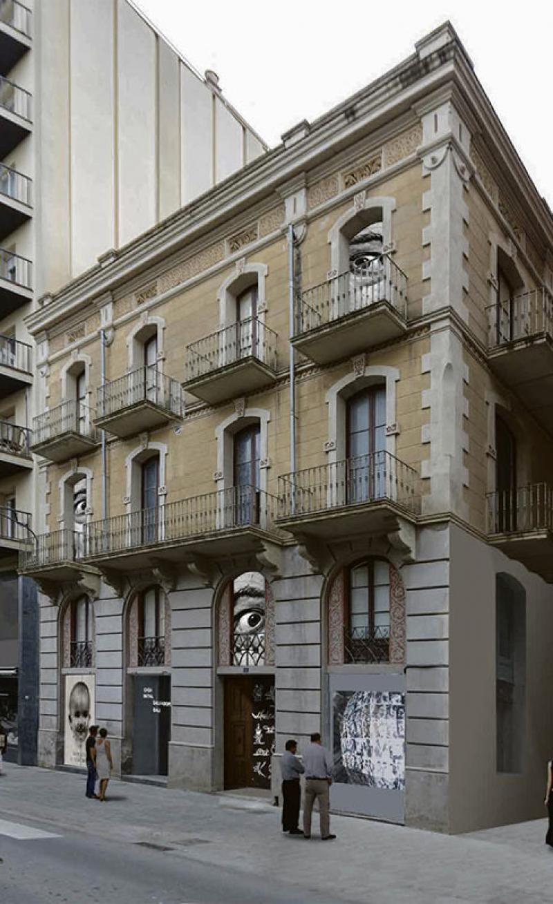 Projection d'architecte de la façade de la Casa natal Salvador Dalí. © Casa Dalí
