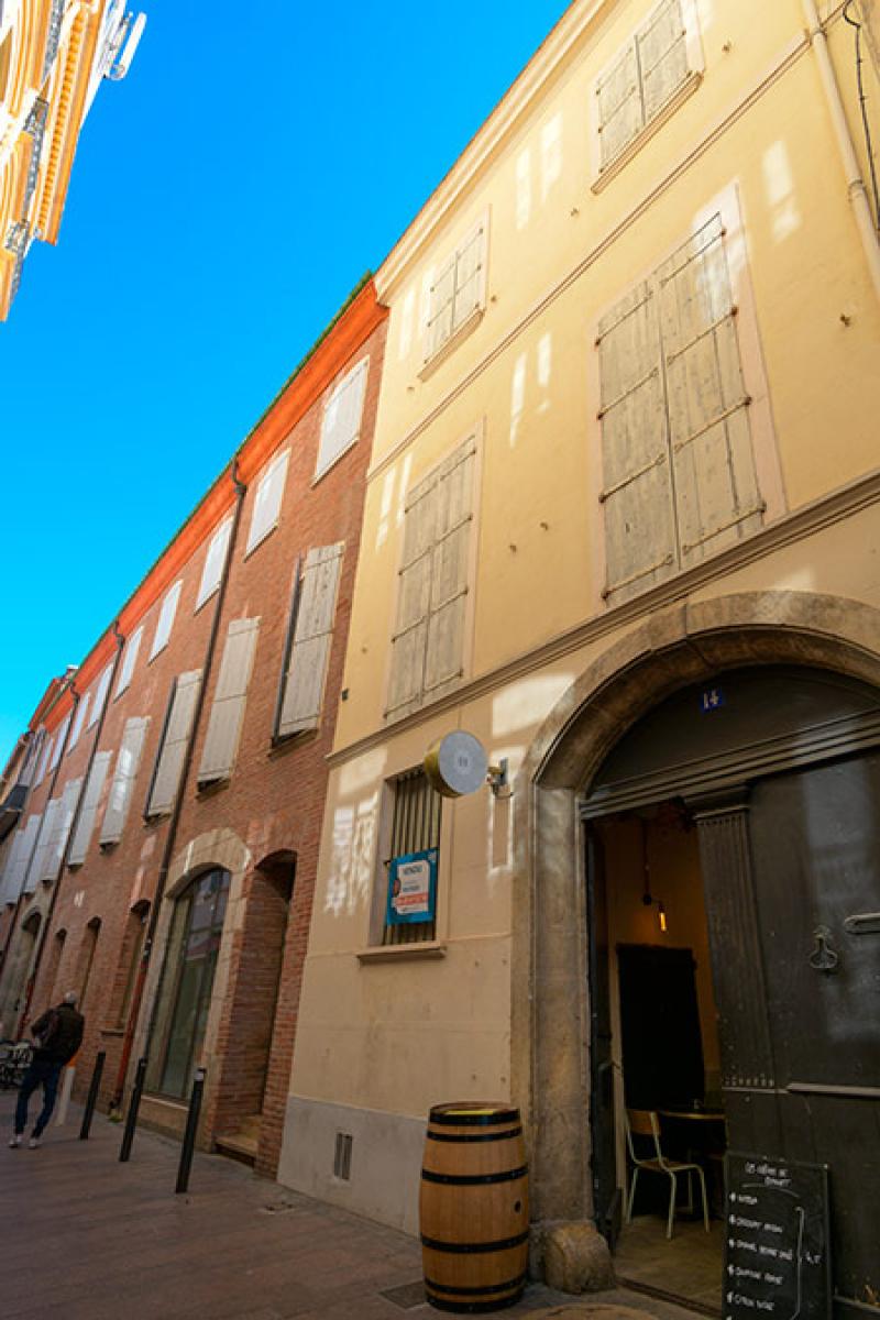 Façades des 14 et 16 rue de l’Ange à Perpignan où va s'installer l'extension du musée Hyacinthe Rigaud. © MAH Rigaud / P Marchesan