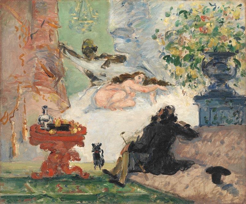 Paul Cézanne (1839 -1906), Une moderne Olympia (détail), entre 1873 et 1874, huile sur toile, 46 x 55 cm Paris, Musée d'Orsay. © Musée d’Orsay, Dist. RMN -Grand Palais / Patrice Schmidt