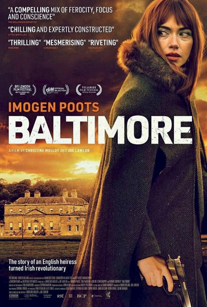 Affiche du film Baltimore de Christine Mollow et Joe Lawlor, avec Imogen Poots, Tom Vaughan-Lawlor et Lewis Brophy. © David Collins, Samson Films