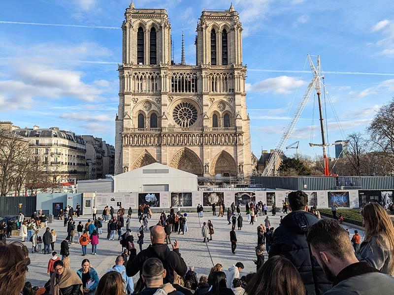 La Cathédrale Notre-Dame de Paris en février 2024. © Ludovic Sanejouand 