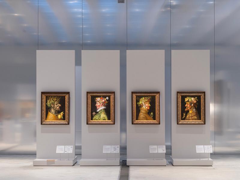 Les Quatre Saisons d'Arcimboldo exposées dans la nouvelle Galerie du Temps du Louvre-Lens. © Manuel Cohen / Louvre-Lens