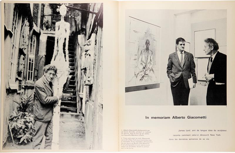 Article de L'Œil consacré à Giacometti dans le n°135 de mars 1966. © Granon Digital / L'Œil