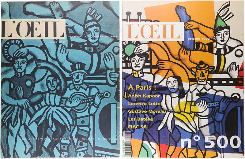 Couvertures de L'Œil des numéros 1 et 500 © Granon Digital / L'Œil