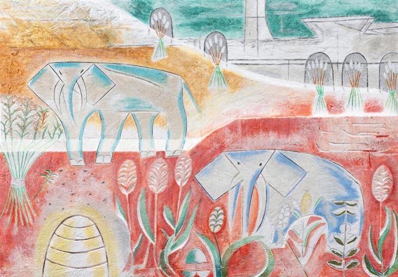 Lin May Saeed, Elephant Relief, 2021, polystyrène, acrylique. © Wolfgang Günzel © Lin May Saeed Estate