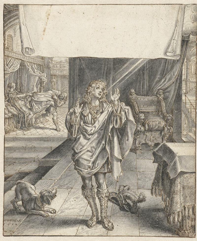 Adriaen van de Venne (1589-1662), dessin pour le frontispice du livre Self-stryt (1620) de Jacob Cats, collection Rijksmuseum