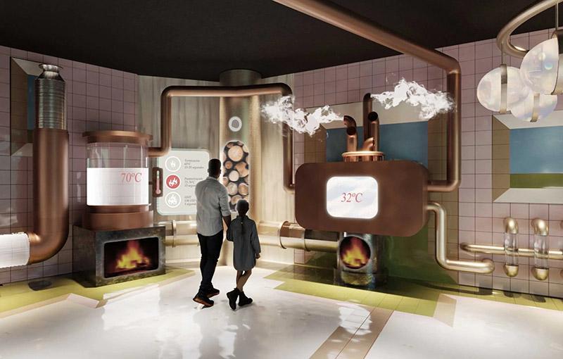 Projection 3D du futur Museo del Queso García Baquero à Tolède, Espagne. © Quesos García-Baquero