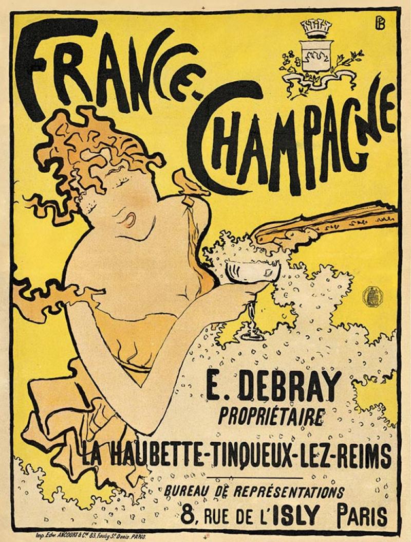 Pierre Bonnard (1867-1947), affiche pour France-Champagne, 1891, lithographie en couleurs. © BnF, Estampes et photographie