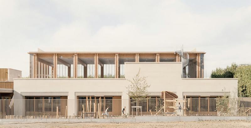 Groupe scolaire Simone-Veil à Tremblay-en-France (Essonne). © Le Penhuel & Associés © Vladimir de Mollerat du Jeu