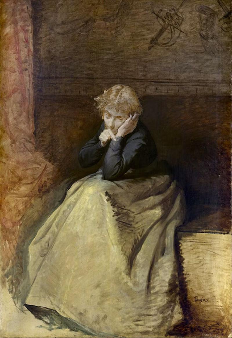 Edgar Degas (1834-1917), Jeune Italienne - Portrait présumé de la comtesse de Castiglione, huile sur toile, 153 × 105 cm, c. 1859. © DR / Collection particulière