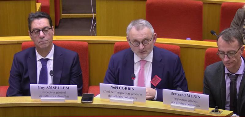 Noël Corbin lors de son audition par le Sénat. © Public Sénat