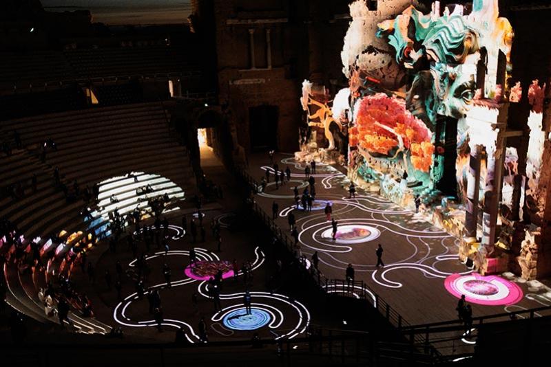 Odyssée sonore : mapping au théâtre antique d'Orange. © Museum Manufactory