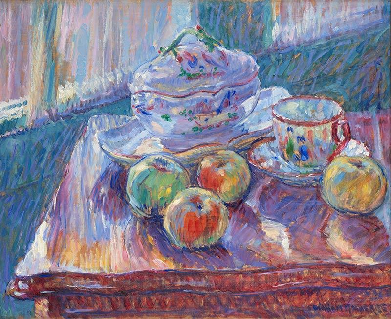 William Malherbe (1884-1951), Nature morte, 1922, huile sur panneau. © Ville de Versailles / Thierry Ollivier 2025