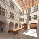 Vue d'architecte de la future cour du musée du Gévaudan.  - Crédit : Atelier d'architecture Emmanuel Nebout