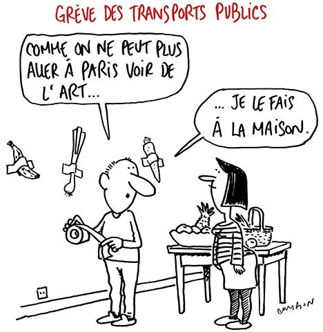 Dessin Michel Cambon Grèves transports publics