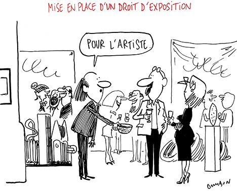 Dessin Michel Cambon - Mise en place d'un droit d'exposition