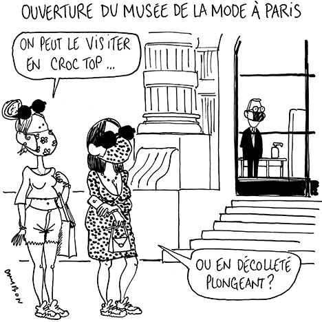 Dessin Humour - Michel Cambon : Ouverture du musée de la Mode à Paris
