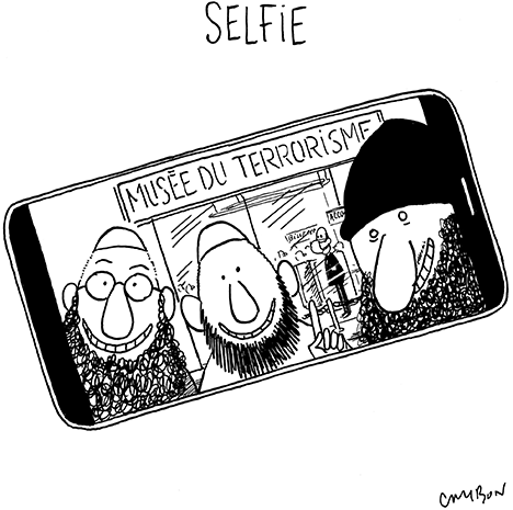 Dessin Humour - Michel Cambon : Selfie – Mémorial musée du terrorisme
