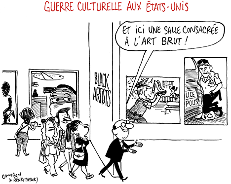 Dessin Humour : Guerre culturelle aux États-Unis © Michel Cambon 2021