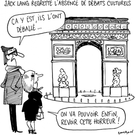Dessin Humour : Jack Lang regrette l’absence de débats culturels © Michel Cambon
